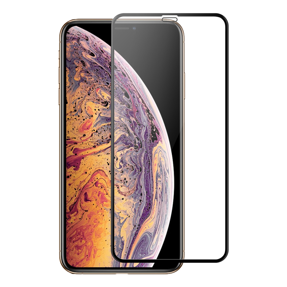 Displayschutzglas Panzerglas für iPhone  XS Max - Schwarz